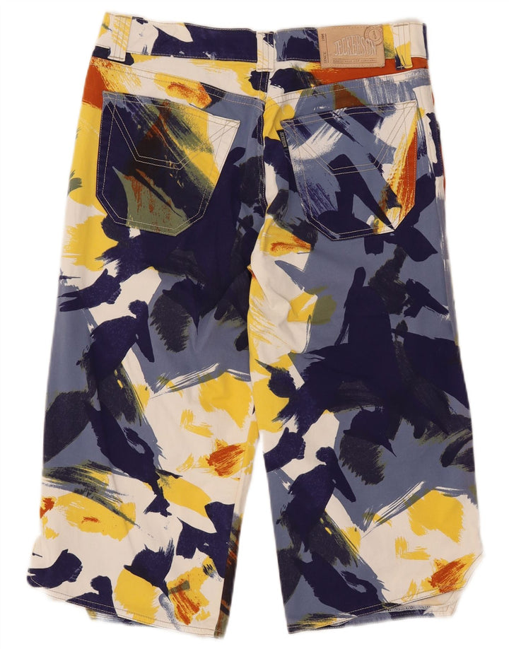 Bermuda feminina Jeckerson W33 média multicolorida tie-dye algodão