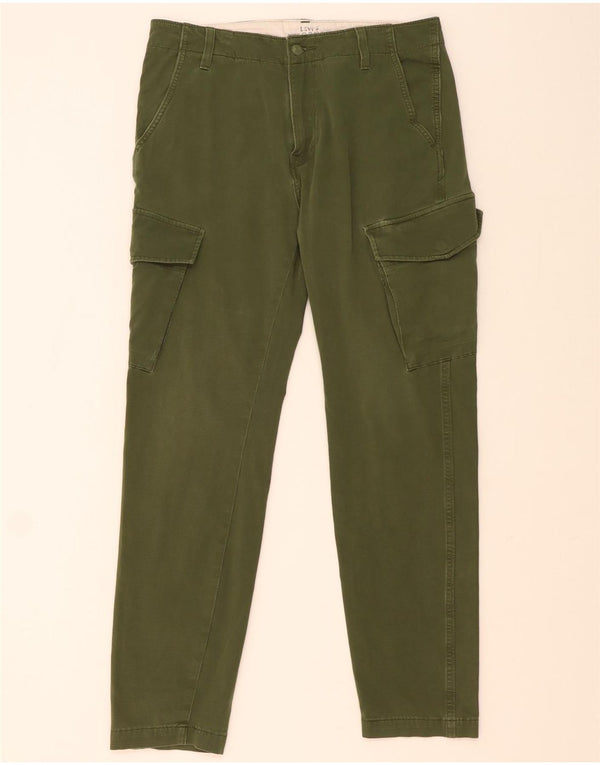 Calça cargo slim masculina Levi's W31 L30 algodão verde