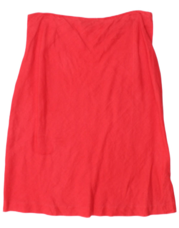 Saia feminina Zara A-Line médio W28 Rami vermelho