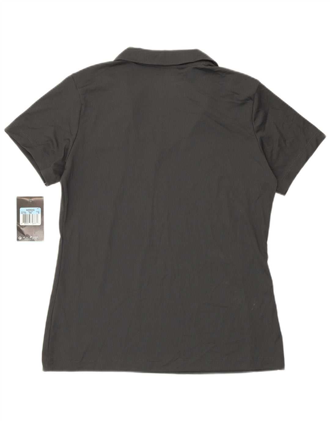 Camisa polo feminina Nike Dri Fit UK 14 poliéster cinza médio