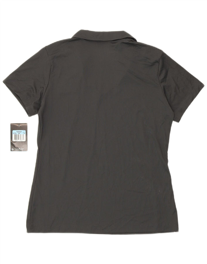 Camisa polo feminina Nike Dri Fit UK 14 poliéster cinza médio