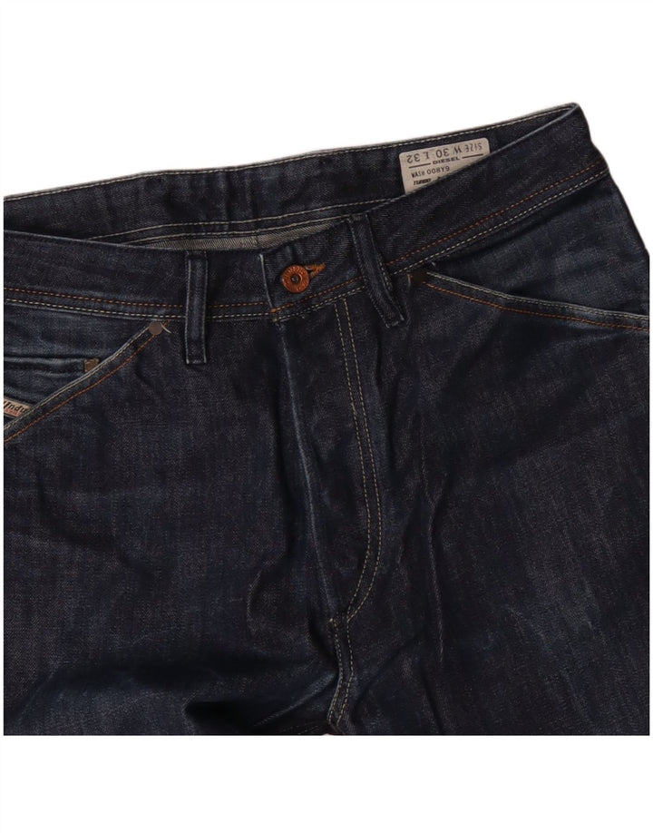 DIESEL Masculino Slim Jeans W30 L32 Azul Marinho Algodão