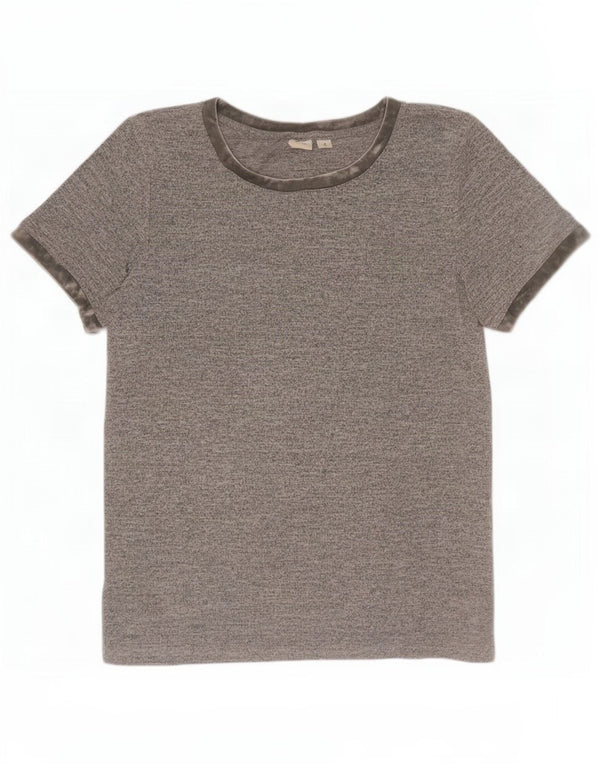 Camiseta feminina Gap UK 14 poliéster cinza médio