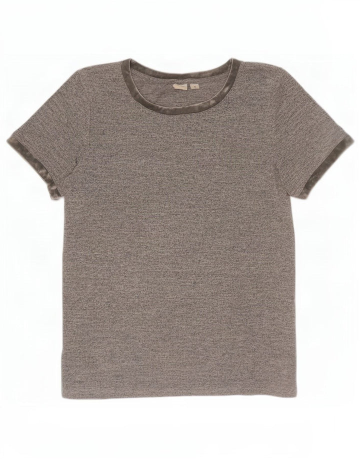 Camiseta feminina Gap UK 14 poliéster cinza médio