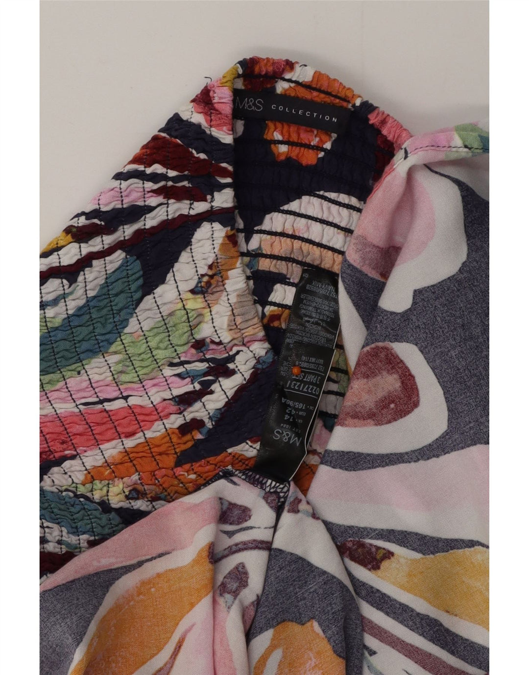 Vestido feminino sem alças MARKS & SPENCER Reino Unido 14 médio floral multicolorido