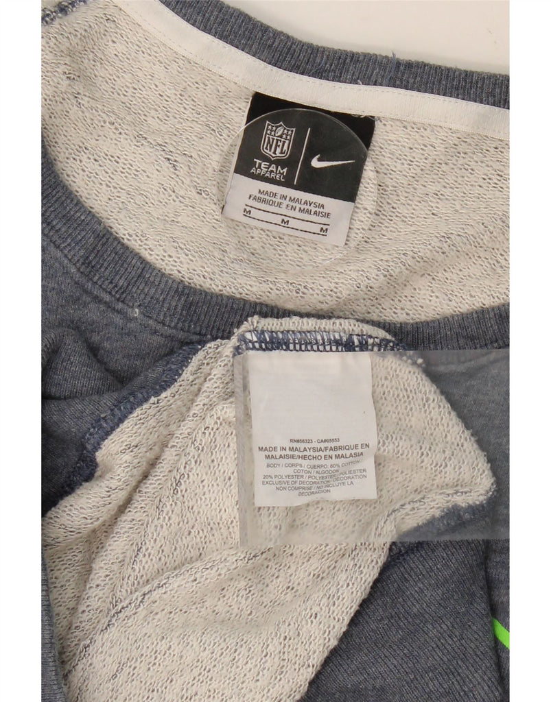 NIKE Womens Seattle Seahawks Sweatshirt Jumper UK 14 Medium Navy Blue Vintage Nike and Second-Hand Nike from Messina Hembry 