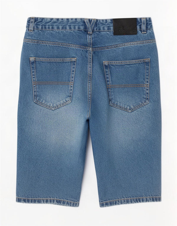 Pierre Cardin Mens Regular Fit Denim Shorts Médio W32 Azul Algodão