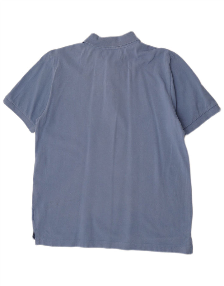 Camisa polo masculina Kappa algodão azul médio