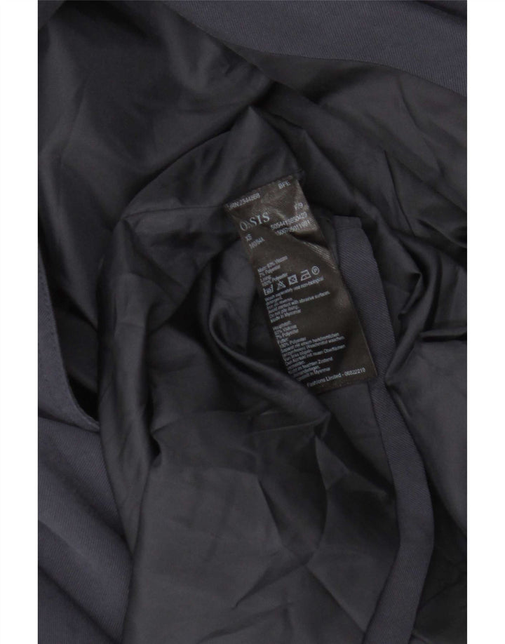 Trench Coat feminino Oasis UK 6 XS azul marinho viscose