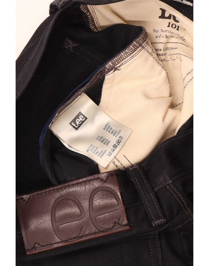 Lee Mens 101 Rider Slim Jeans W31 L34 Algodão Preto