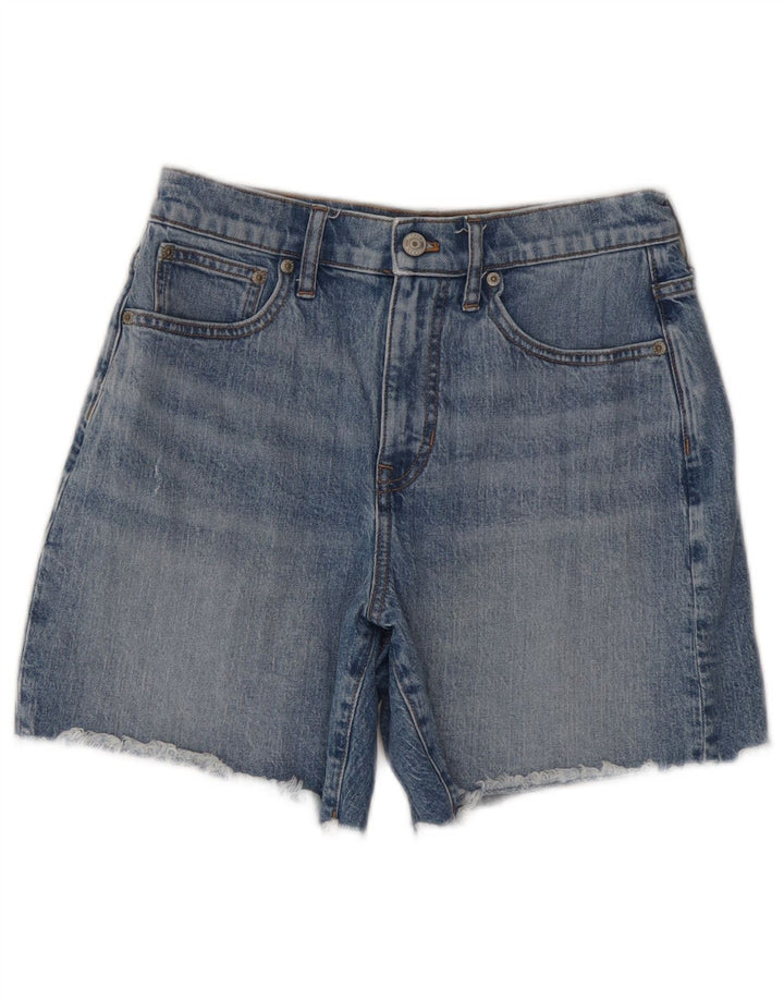 J. CREW Shorts jeans feminino de cintura média W27 pequeno algodão azul