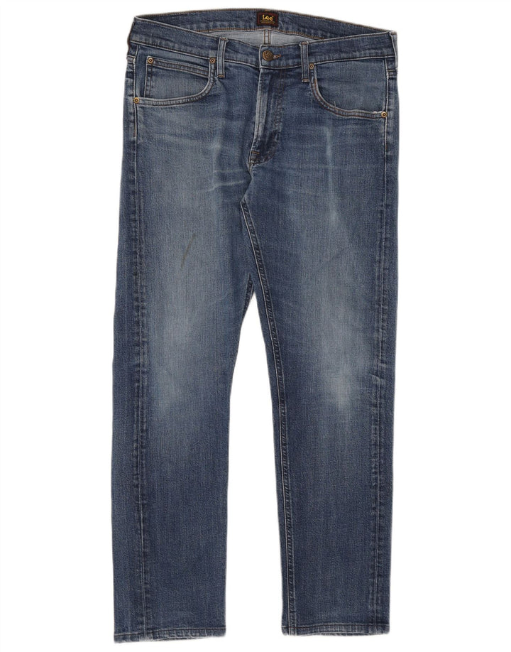 Lee Mens Daren Zip Fly Slim Jeans W32 L29 Azul Algodão