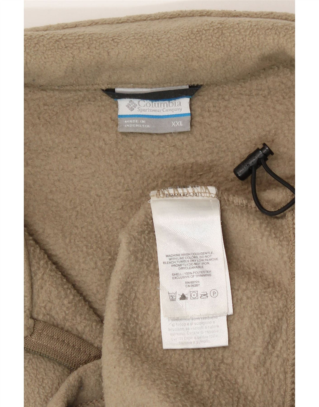 Jaqueta de lã masculina Columbia UK 44 2XL poliéster bege