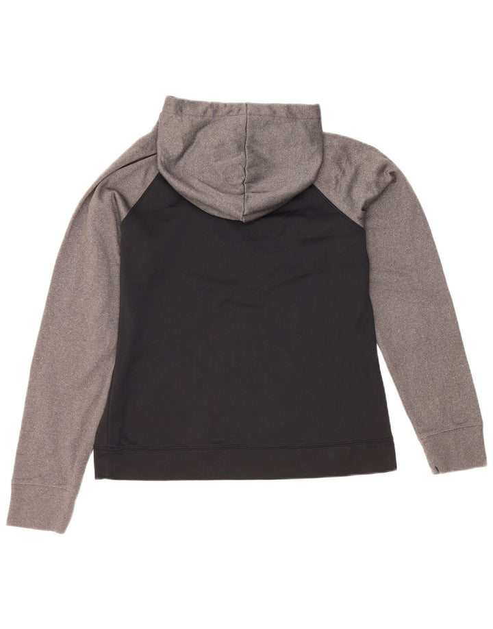 Under Armour feminino moletom com capuz UK 14 médio preto colorblock poliéster