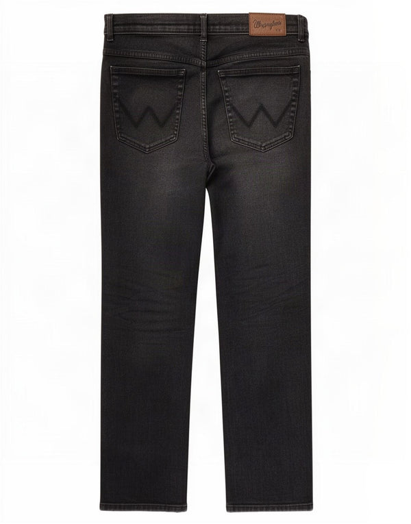 Wrangler Mens Texas Straight Jeans W34 L32 Black Cotton