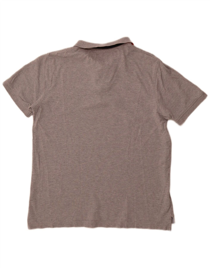 Camisa polo masculina TOMMY HILFIGER Slim Fit XL algodão cinza