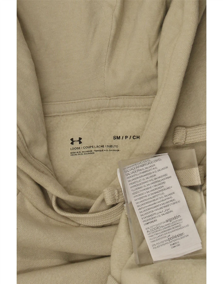 Under Armour Masculino moletom com capuz pequeno algodão bege