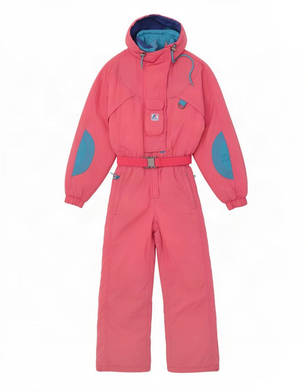 Macacão de esqui com capuz para meninas K-Way 15-16 anos W26 L27 rosa colorblock
