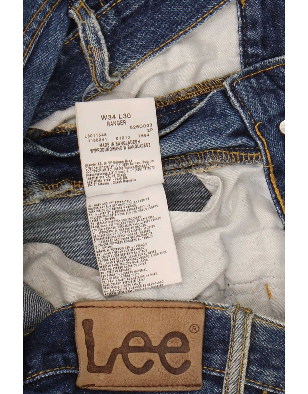 Lee Mens Ranger Bootcut Jeans W34 L30 Azul Algodão