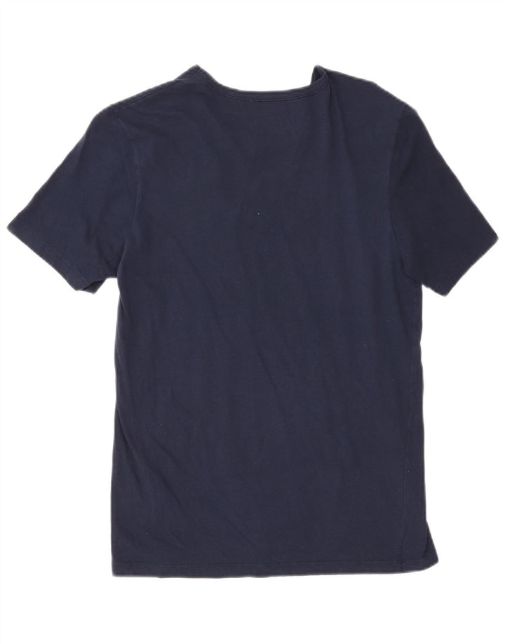 Camiseta masculina Hugo Boss pequena algodão azul marinho