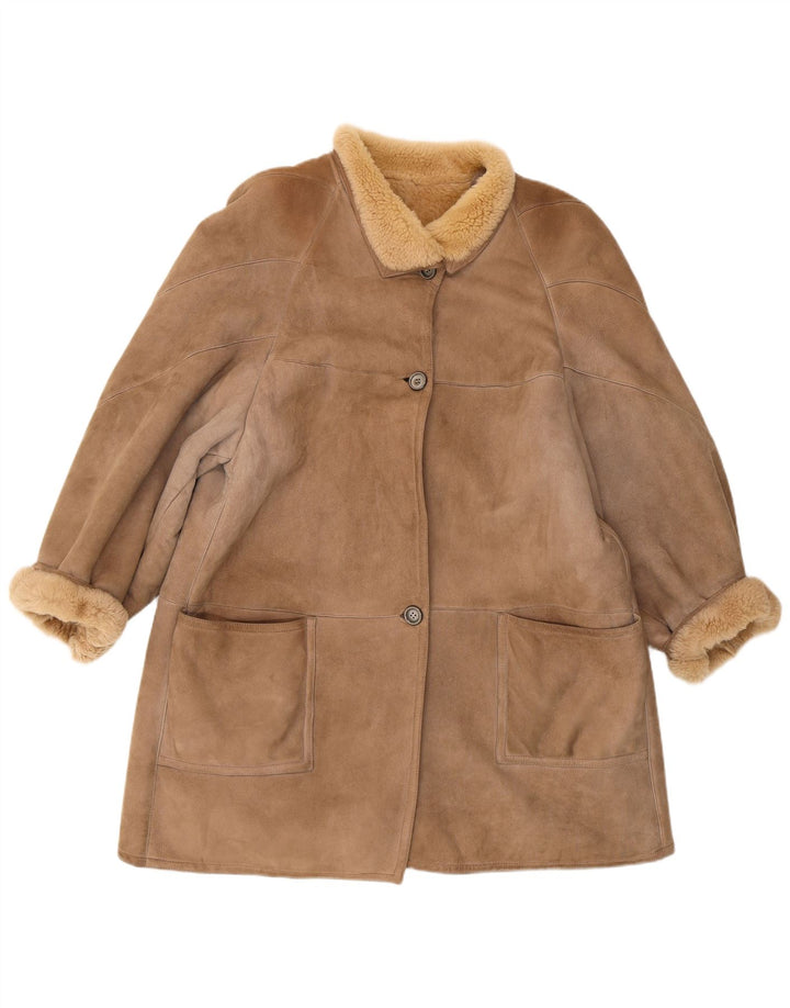 Casaco feminino vintage solto de corte IT 44 marrom médio clássico