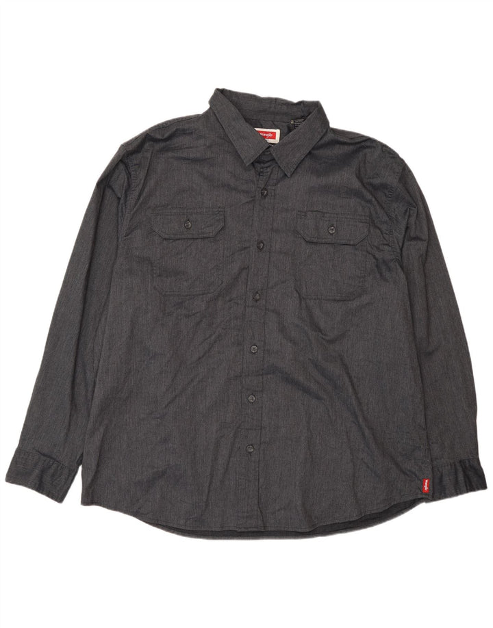 Camisa masculina Wrangler 2XL algodão cinza