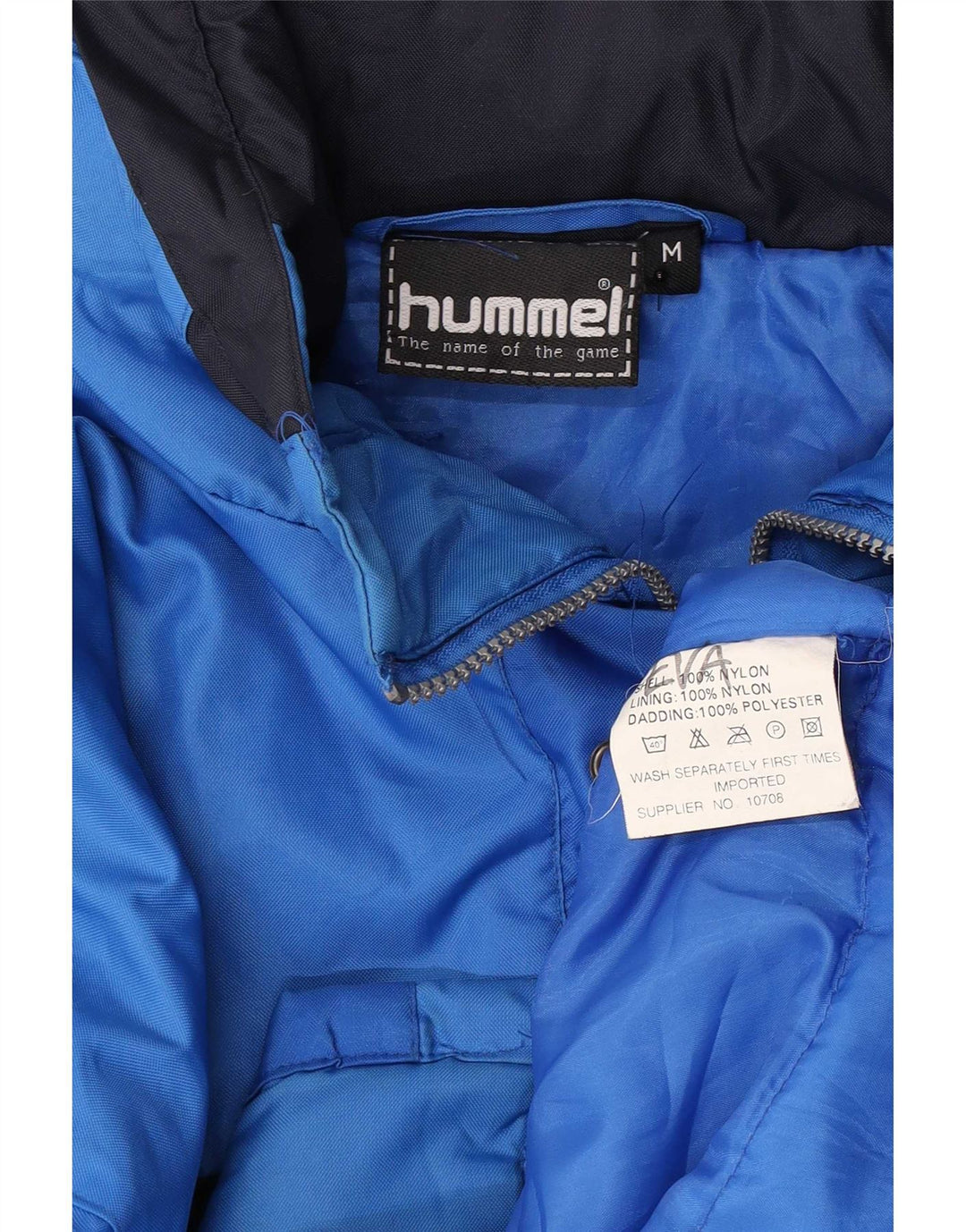 Jaqueta corta-vento masculina Hummel Loose Fit Graphic UK 38 Azul Médio