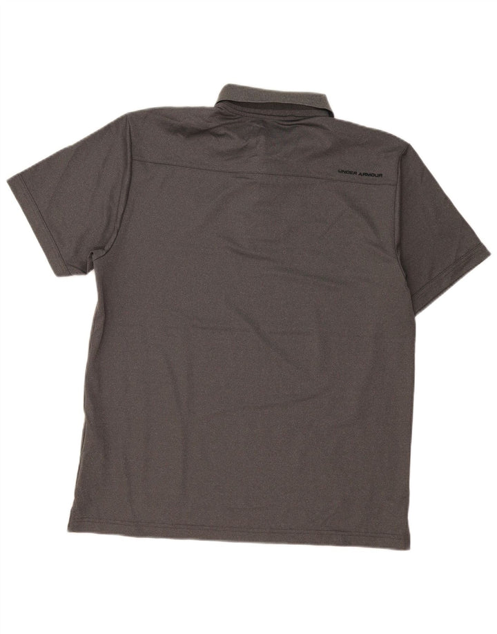 Camisa polo masculina Under Armour Heat Gear grande poliéster cinza