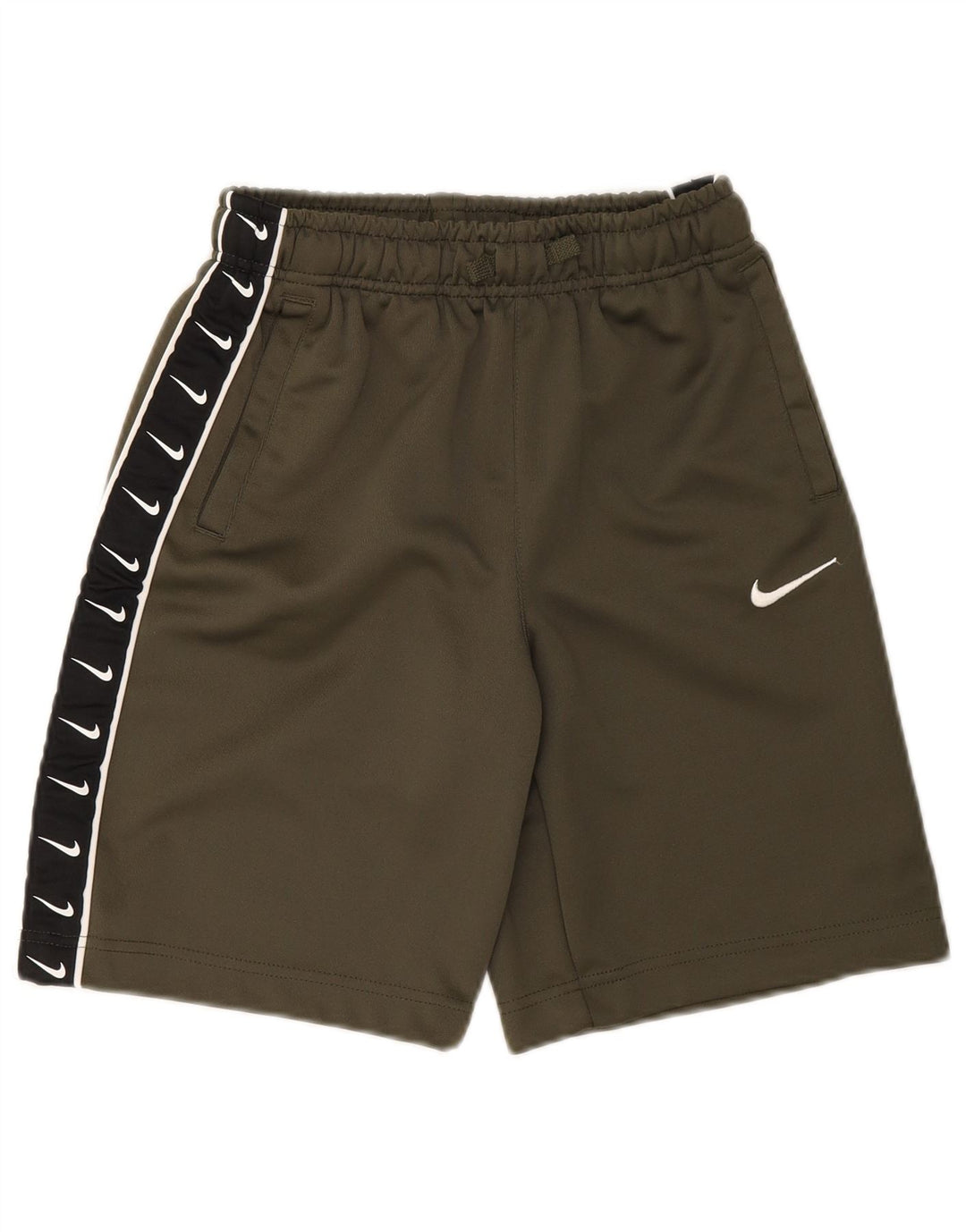 Shorts esportivos gráficos Nike Boys 12-13 anos grandes cáqui poliéster