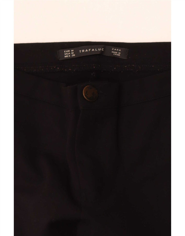Calça feminina Zara Trafaluc Slim cortada média W28 L24 preta