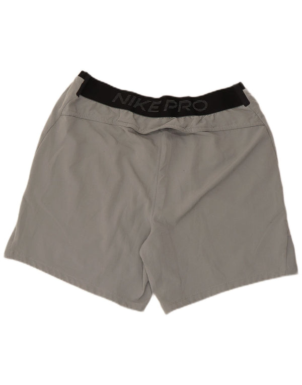 Shorts esportivos masculinos Nike Dri Fit Standard Fit XL cinza poliéster