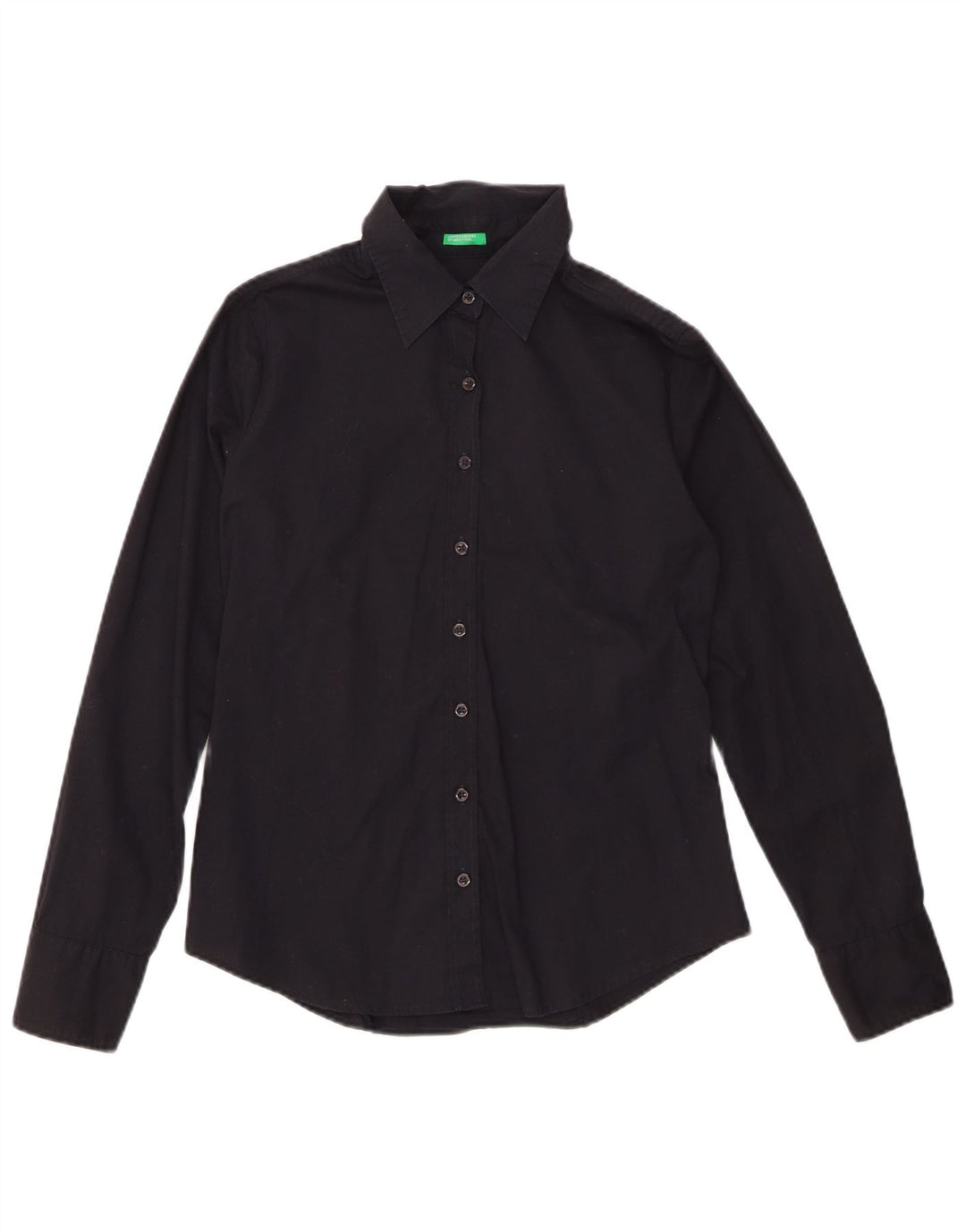 Camisa feminina BENETTON UK 12 médio preto