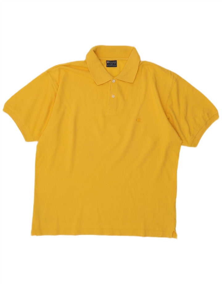 Camisa polo masculina CHAMPION grande algodão amarelo