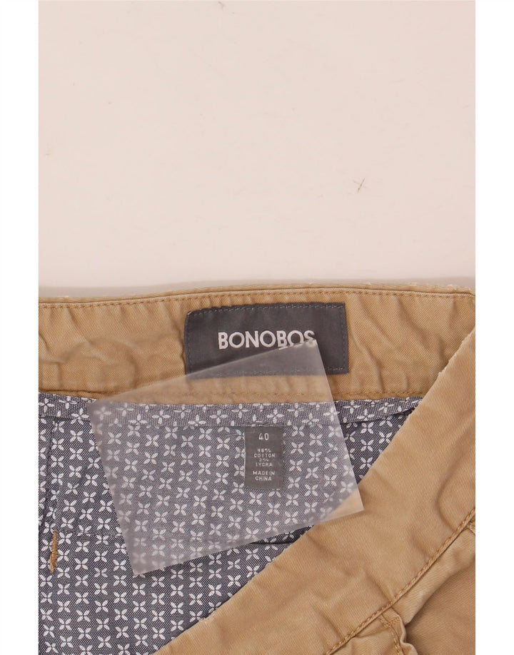 BONOBOS Mens Chino Shorts W40 XL Algodão Bege
