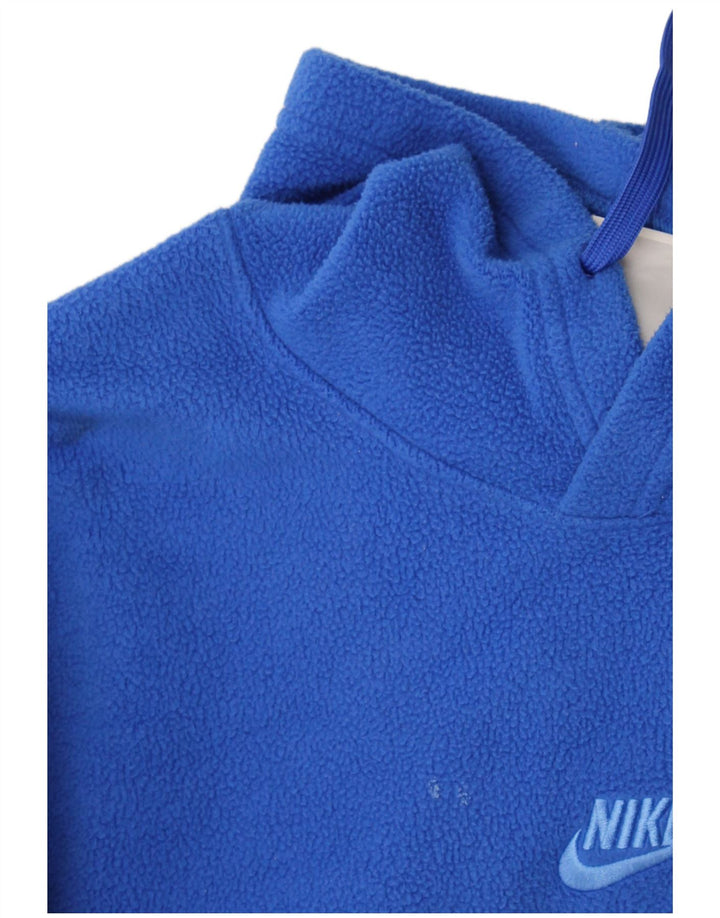 Jumper de lã com capuz masculino Nike XS azul poliéster