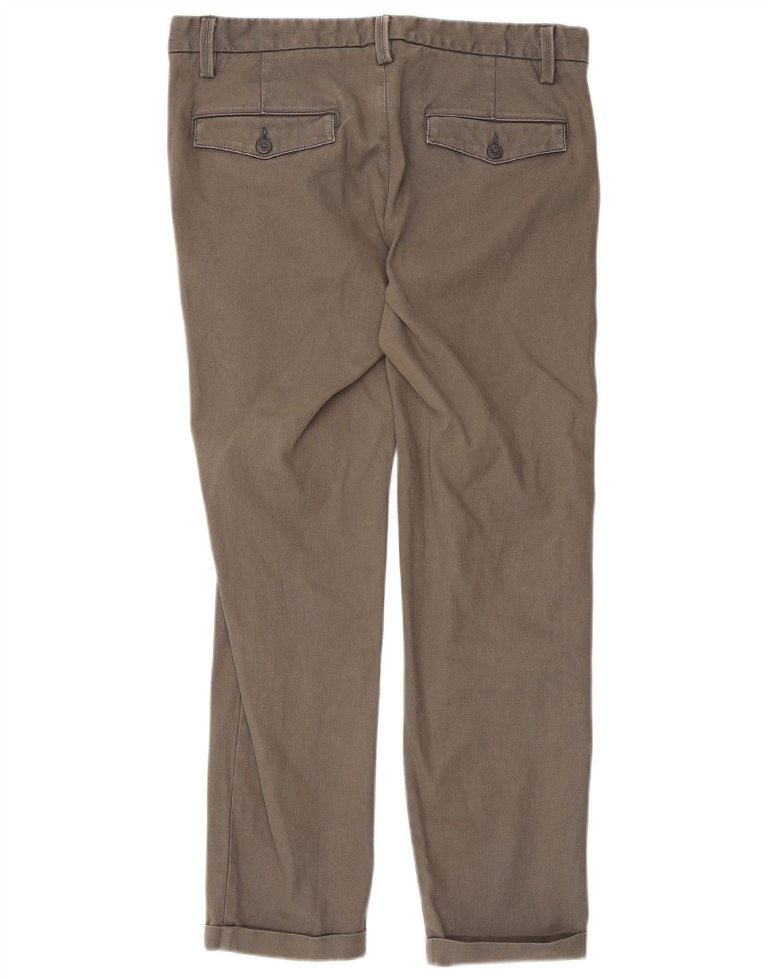 Calça masculina de terno reto BENETTON W34 L28 cinza