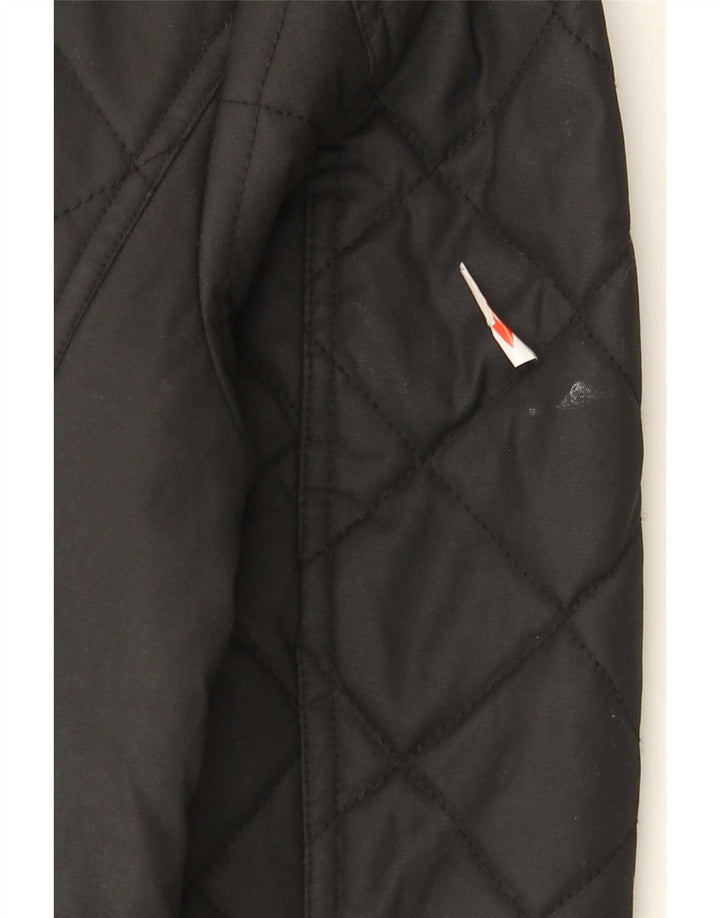 US Polo Assn. Jaqueta acolchoada masculina UK 38 algodão preto médio