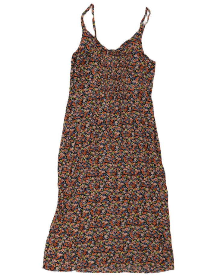 Vestido feminino Oasis Slip UK 12 médio multicolorido floral viscose