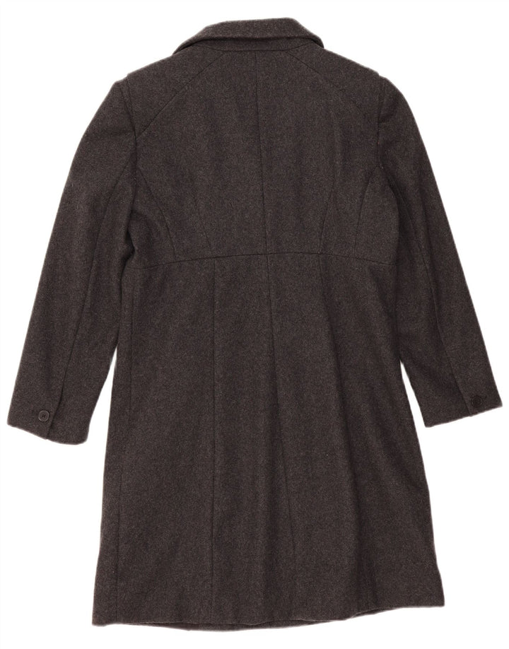Casaco feminino Zara com peito duplo Reino Unido 16 grande lã cinza