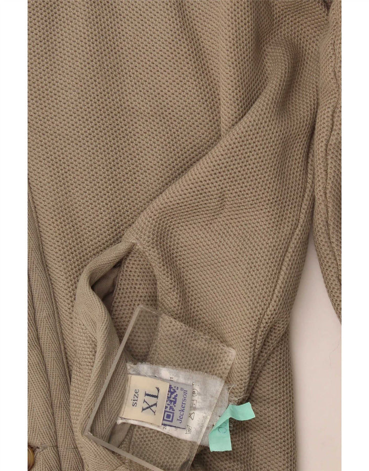 Jeckerson Jaqueta masculina de agasalho XL algodão bege