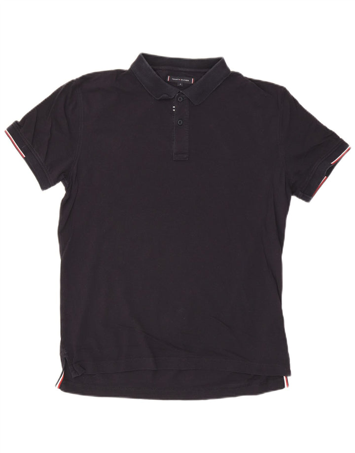 Camisa polo masculina Tommy Hilfiger Regular Fit média algodão azul marinho