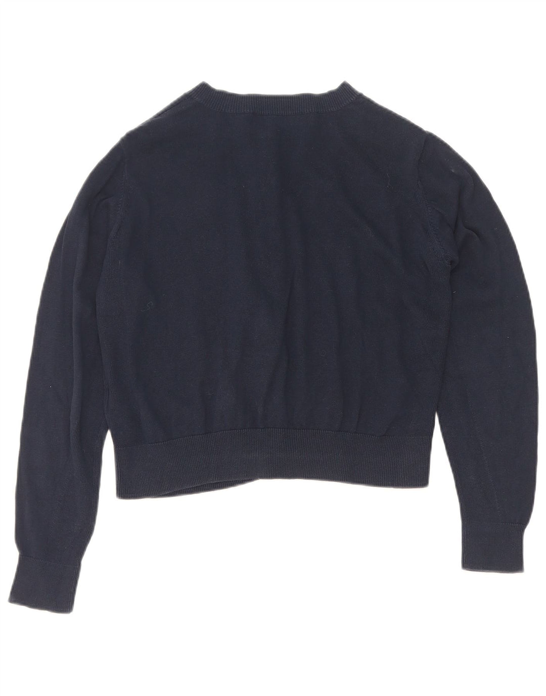 Suéter cardigã feminino Marks & Spencer Reino Unido 12 algodão azul marinho médio