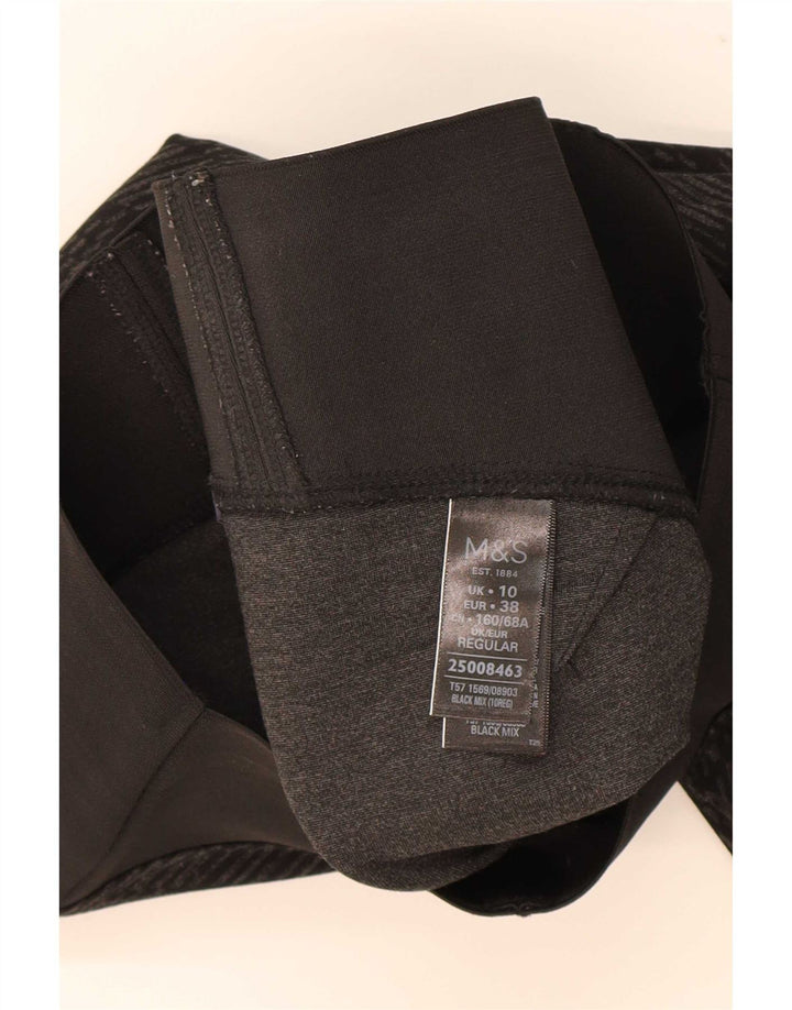 Leggings femininos Marks & Spencer Reino Unido 10 viscose geométrica preta pequena