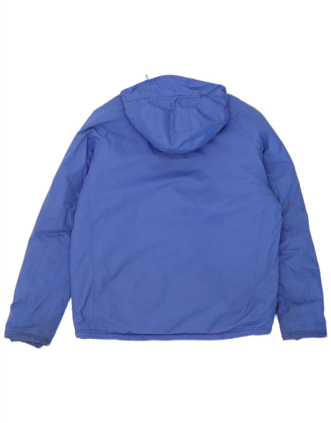 Jaqueta corta-vento masculina com capuz K-Way UK 40 grande azul poliamida