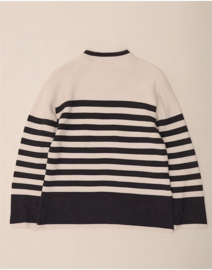 Suéter feminino Marks & Spencer com gola tartaruga Reino Unido 14 médio branco