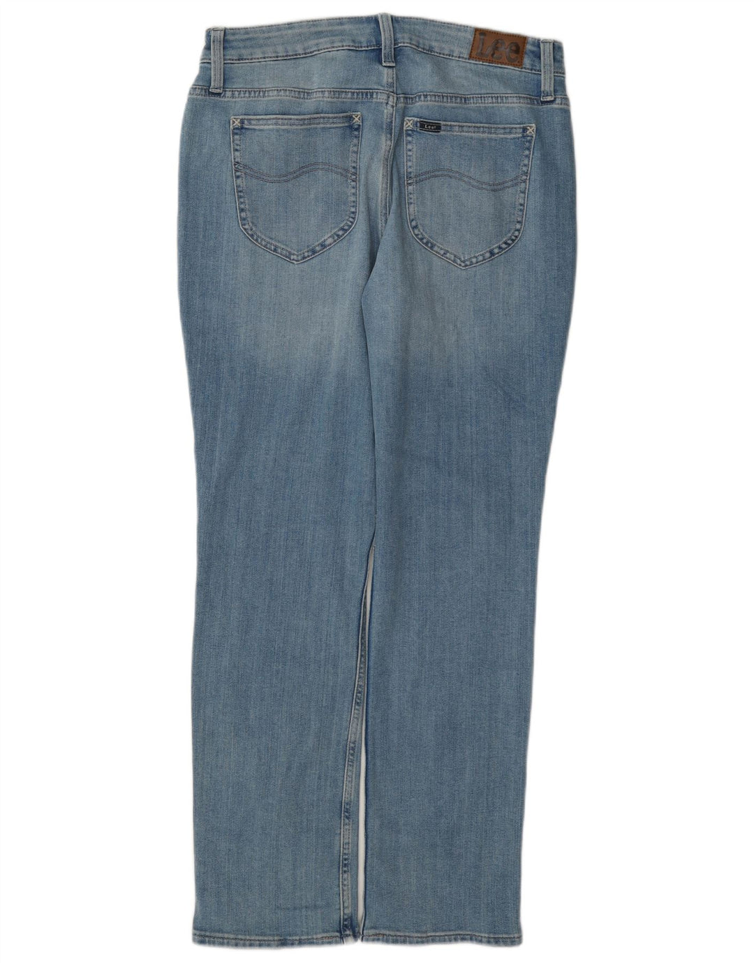Lee Mens Mid Rise Regular Fit Calça Jeans Reta W29 L31 Algodão Azul