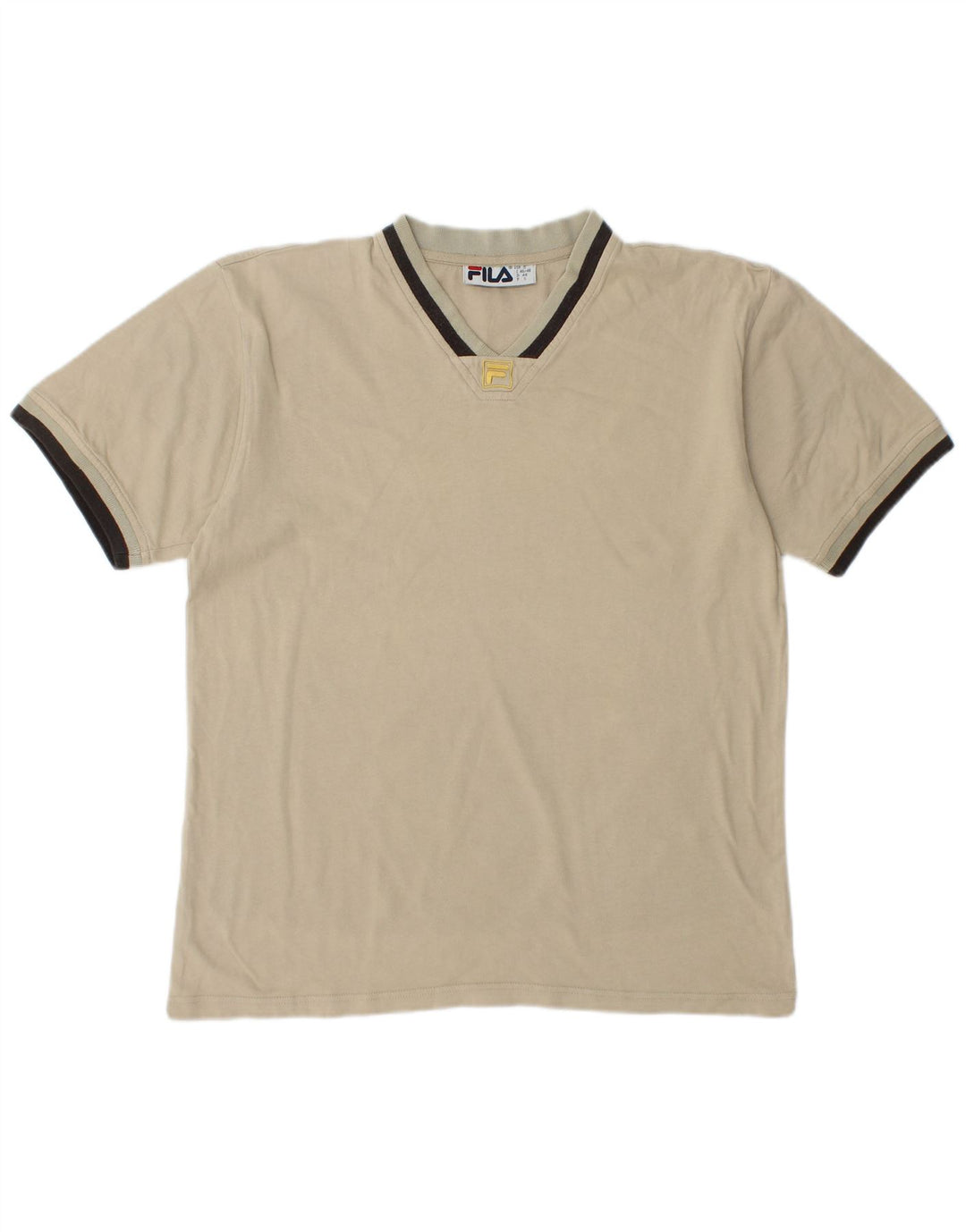 Camiseta masculina FILA Top pequeno algodão bege
