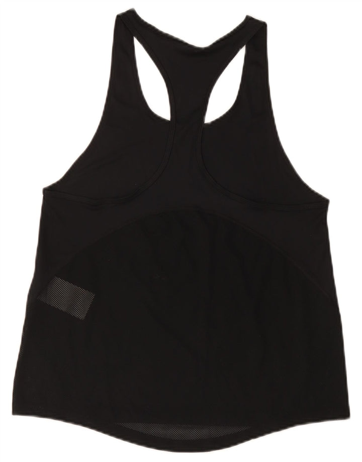 Nike Womens Dri Fit Vest Top UK 10 Pequeno Poliéster Preto