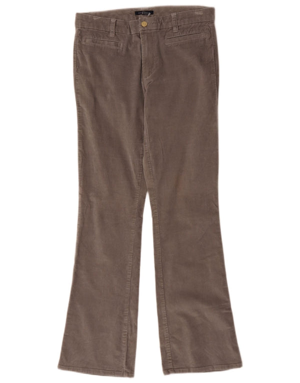 Calça feminina Tommy Hilfiger Bootcut veludo cotelê US 6 médio W32 L31 cinza