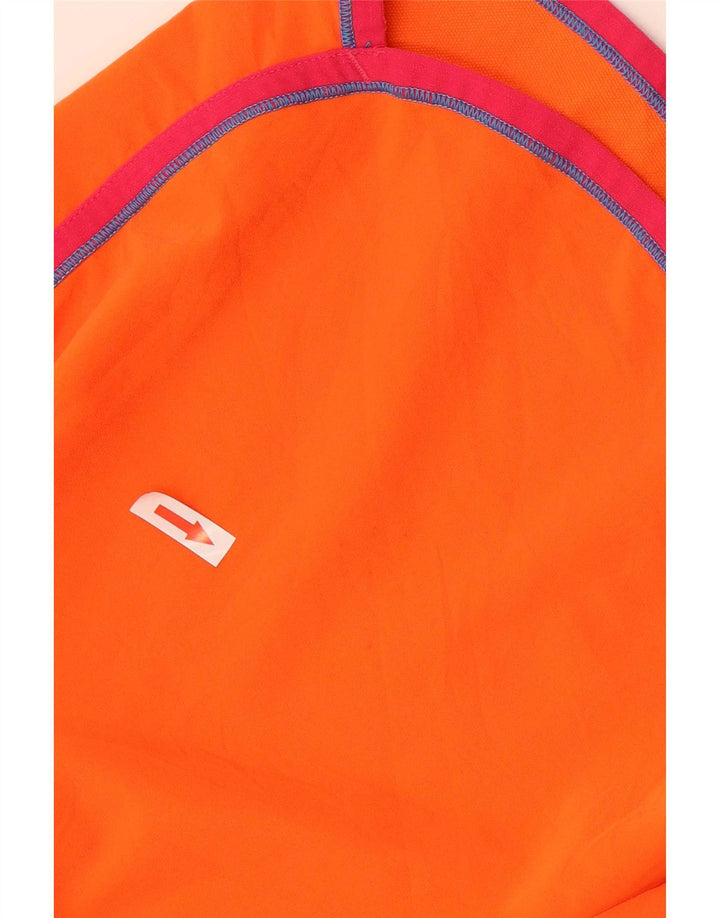 Shorts esportivos femininos Under Armour UK 8 poliéster listrado laranja pequeno